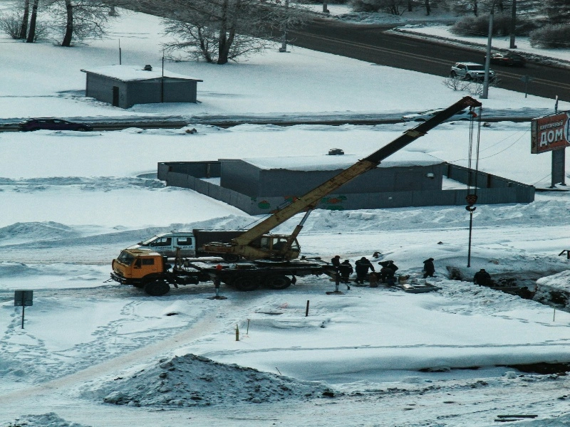 concrete pumping truck